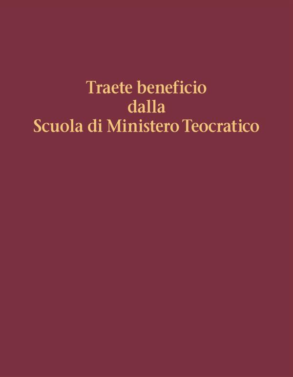 Copertina del libro Traete beneficio dalla Scuola di Ministero Teocratico