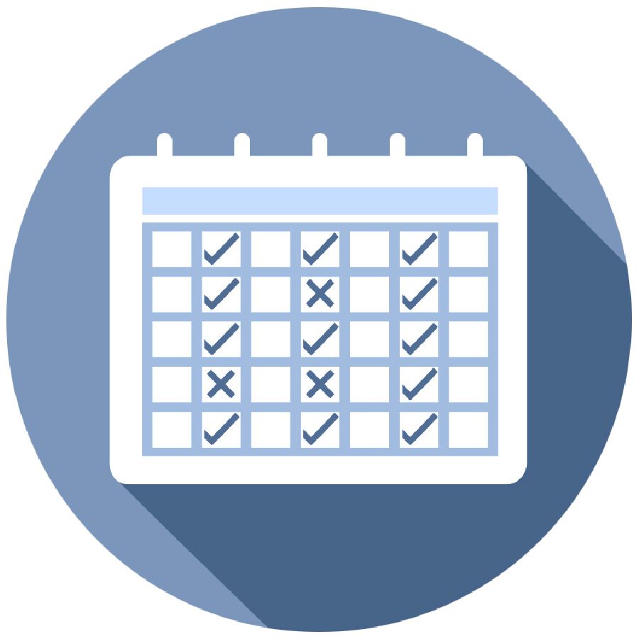 Successi e fallimenti segnati su un calendario