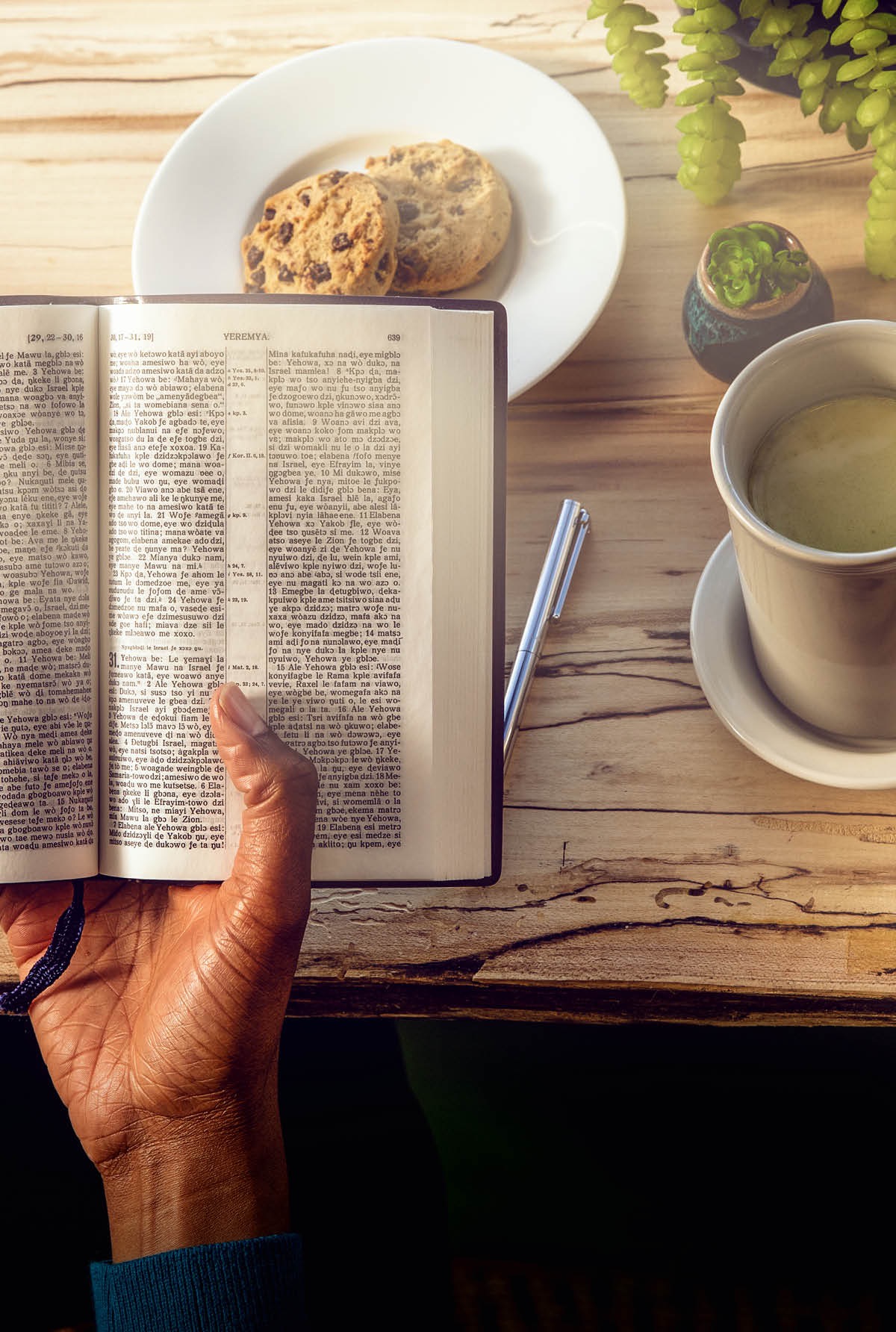 Una donna legge la Bibbia