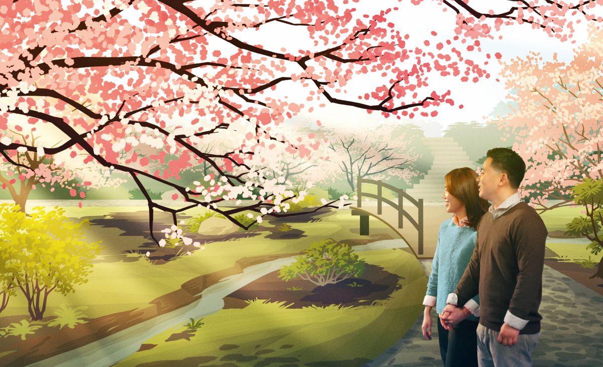 Una coppia in una terra paradisiaca.