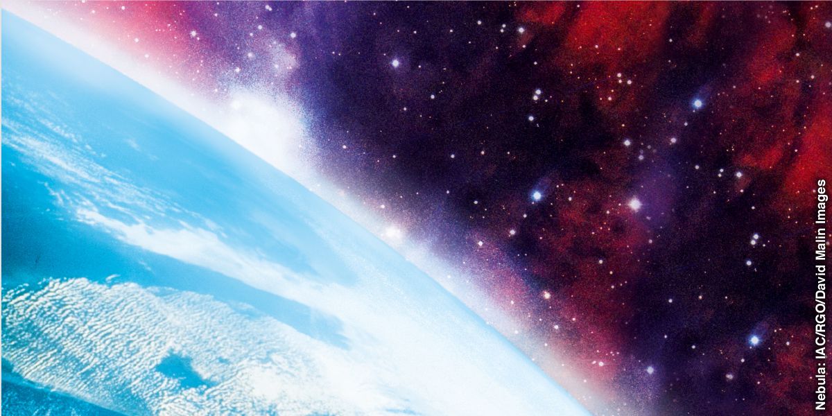 Il pianeta Terra e il cielo stellato