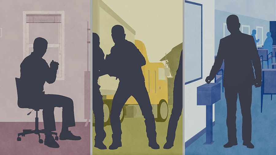 Una scena del video “Siamo preparati per fronteggiare una calamità naturale?” Collage: Modi in cui aiutare gli altri in caso di disastro. 1. Un fratello prega per loro. 2. Fratelli danno una mano nelle operazioni di soccorso. 3. Un fratello fa una donazione a favore dell’opera mondiale.