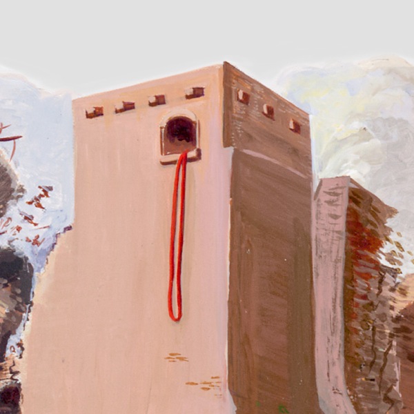 Le mura di Gerico crollano. La casa di Raab, con la corda rossa che pende dalla finestra, resta in piedi