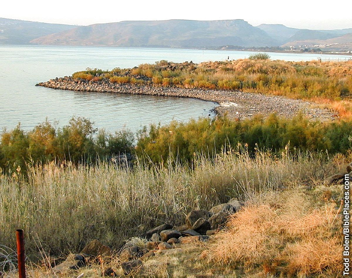 Il Mar di Galilea nei pressi di Capernaum