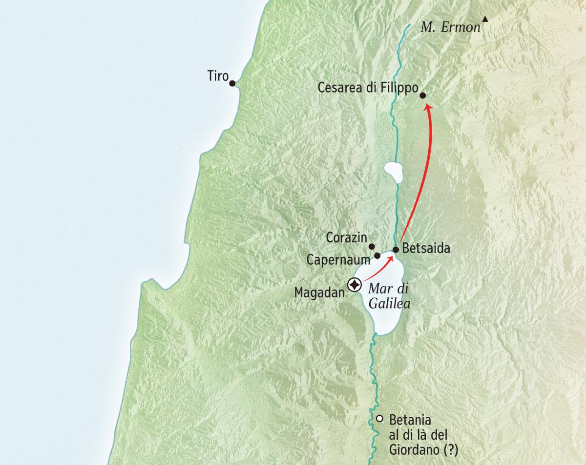 Dal Mar di Galilea alla regione di Cesarea di Filippo