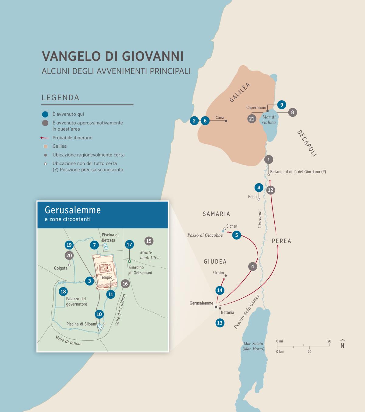 Vangelo di Giovanni | Alcuni degli avvenimenti principali