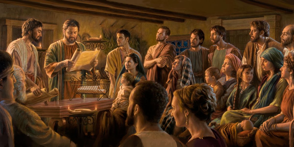 In una congregazione cristiana del I secolo viene letta una lettera