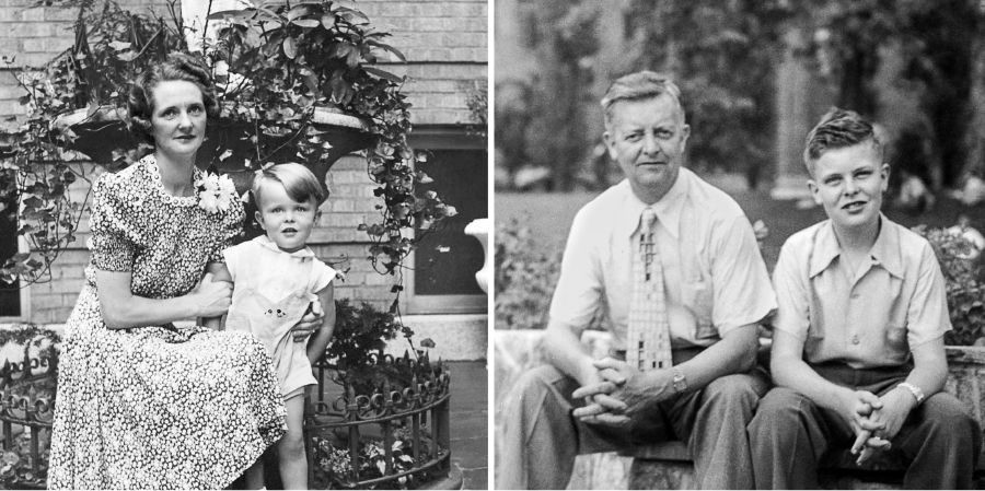 David Sinclair con sua madre e con suo padre