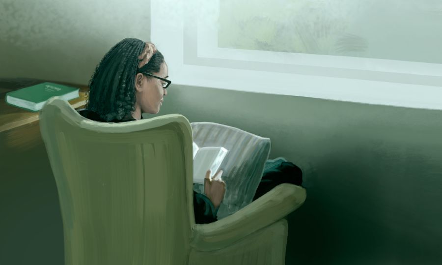 Una sorella legge la Bibbia