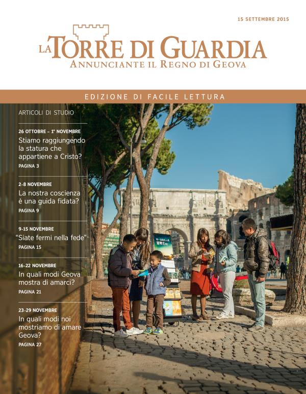 La Torre di Guardia, edizione di facile lettura, 15 settembre 2015