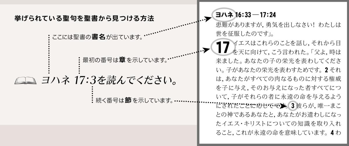 挙げられている聖句の例