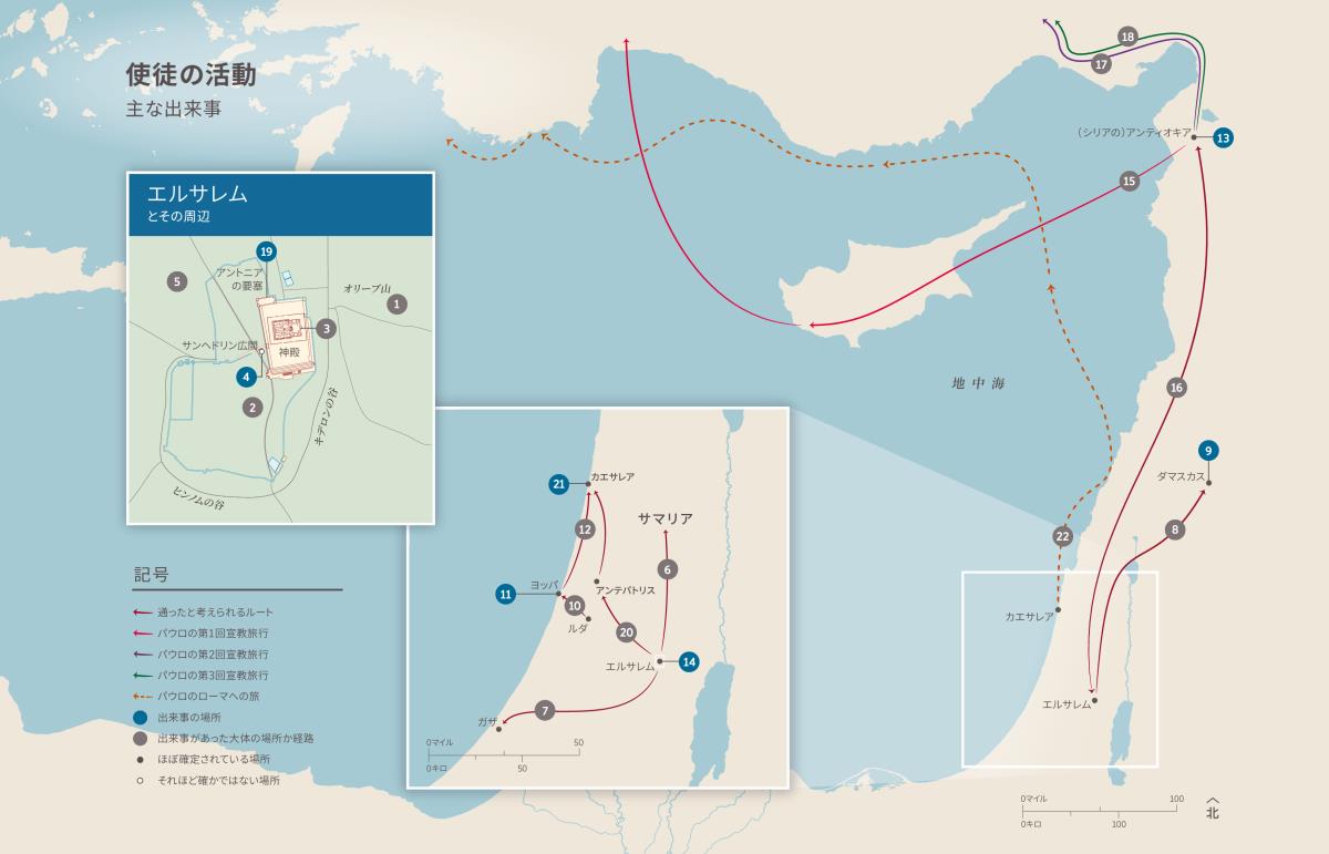 使徒の活動 主な出来事