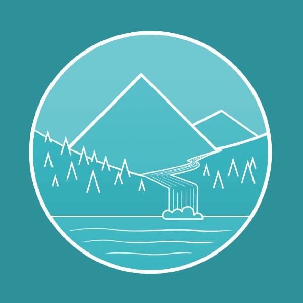 山，植物，水