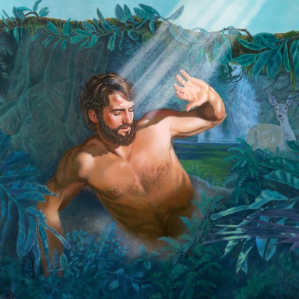 Adam at the time of creation, coming out of the dust