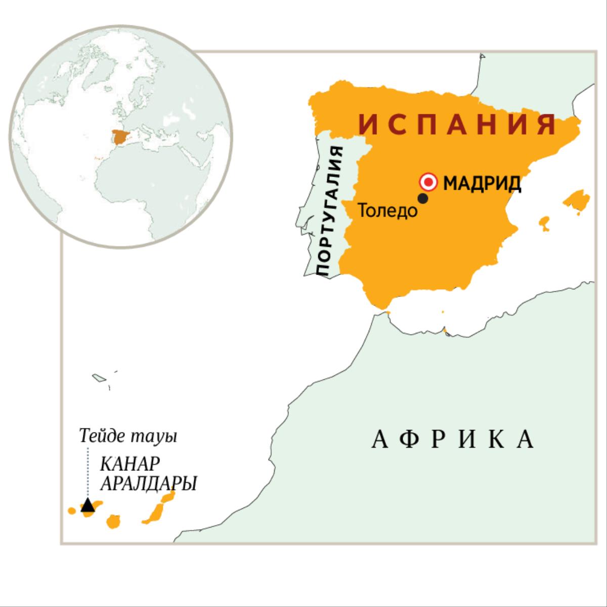 Картада Испания көрсетілген