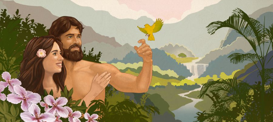 Едем бағында жүрген Адам мен Хауа