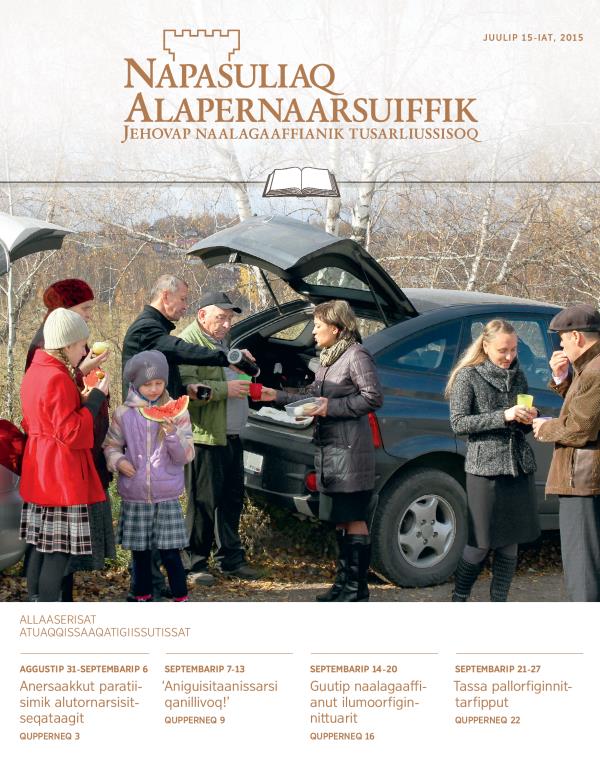 Napasuliaq Alaper­naarsuif­fik-up saq­qaa, juulip 15-iat, 2015