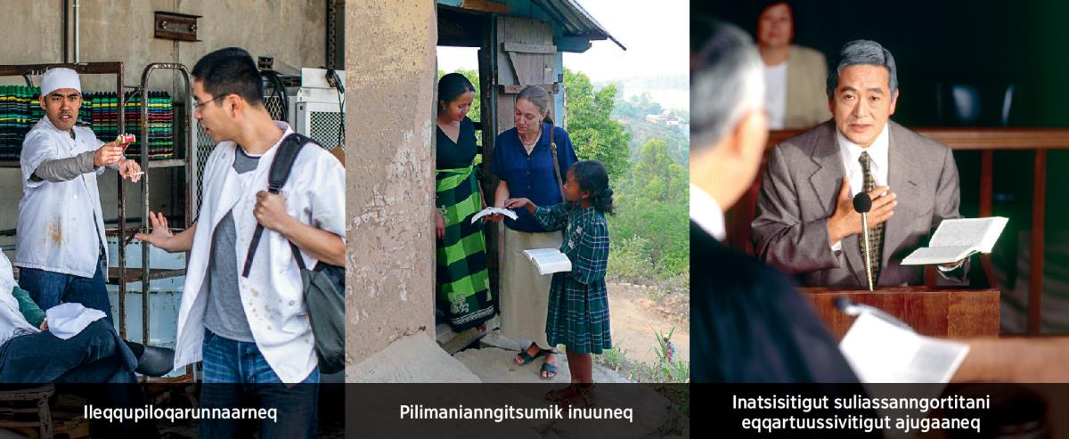 1. Angut pujortarumanngitsoq; 2. Qatanngut arnaq kristumiu nunami allami oqaluussisoq; 3. Qatanngut angut kristumiu eqqartuussivimmi