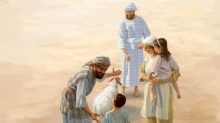 Ataatap Israelikkuusup ilaqutariittut Jehovamut qujamasunnertik ersersikkumallugu sava nereqatigiissutissatut pilliutissaq palasimut tunniukkaa