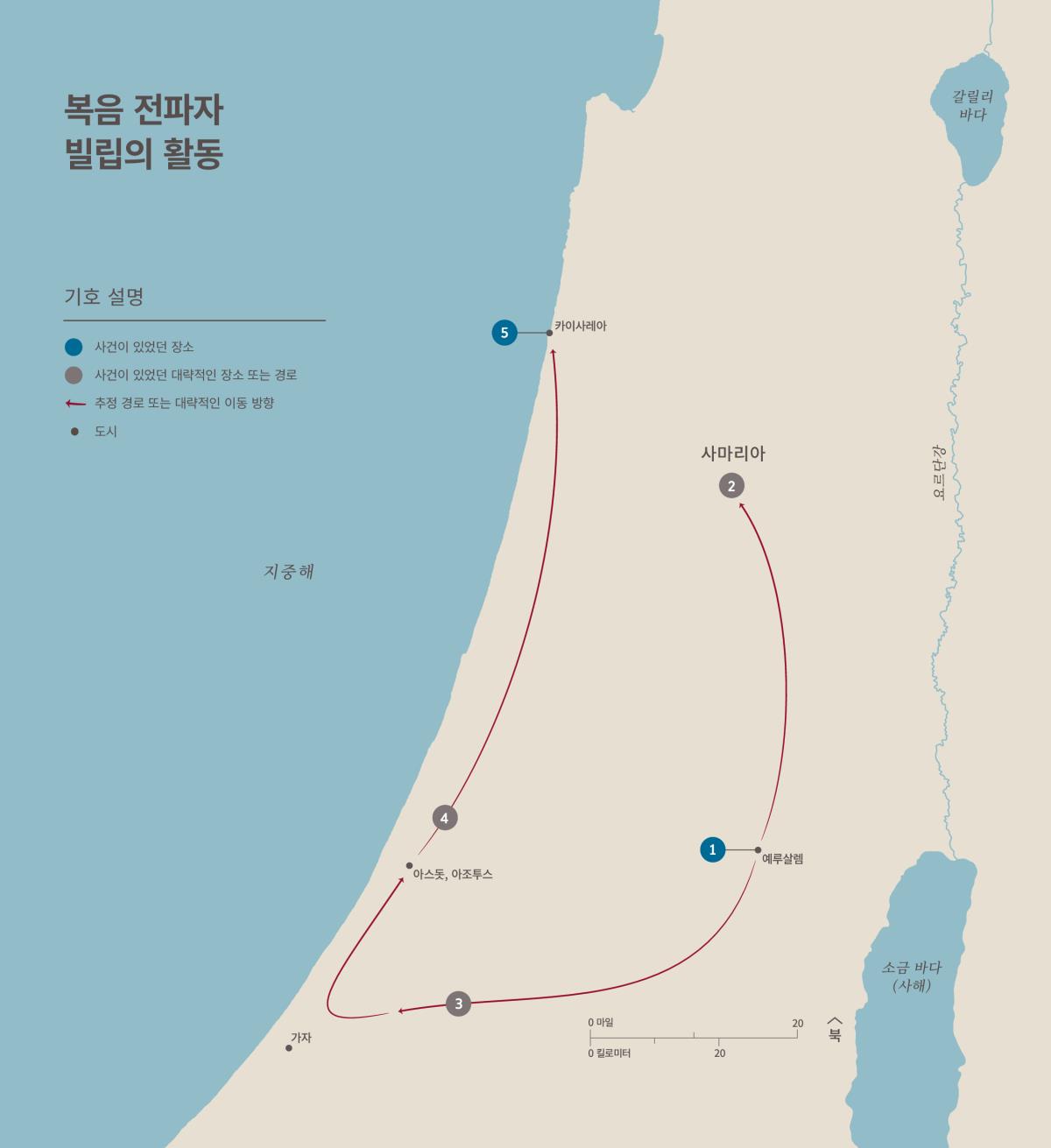 복음 전파자 빌립의 활동