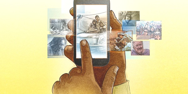 The person using their phone to look for answer on jw.org