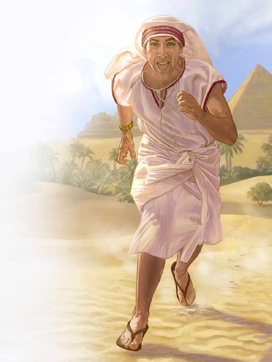 Moses running away