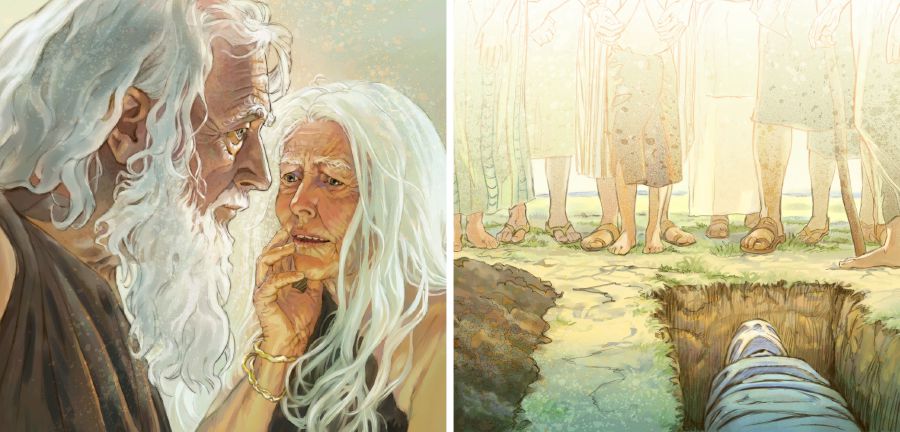 Adam and Eve grow old and then they die