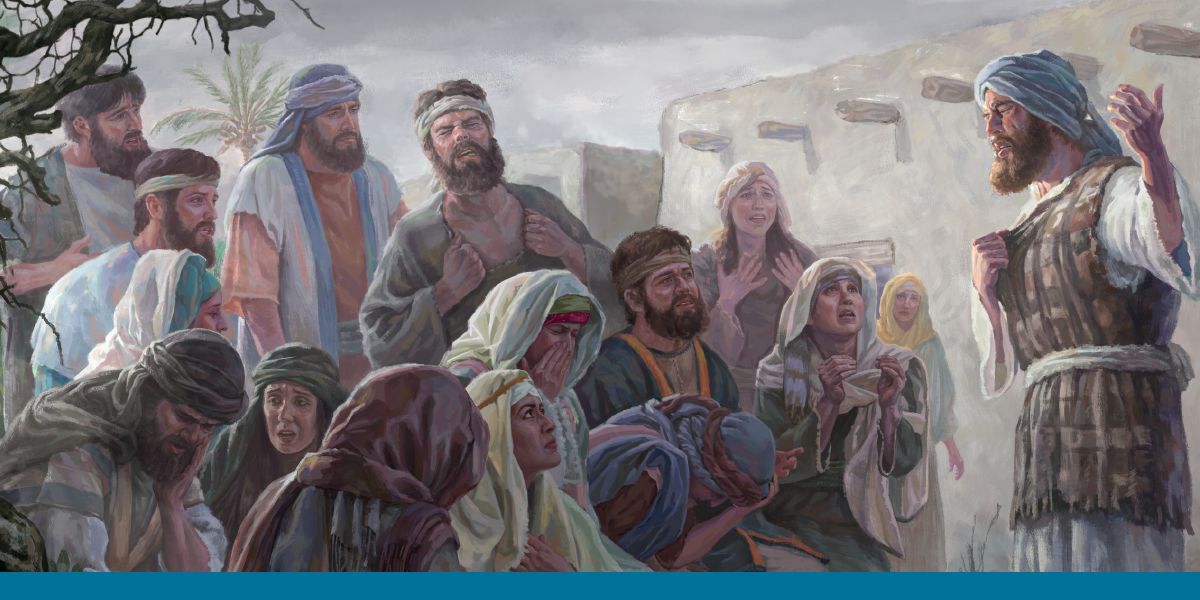 Jews in Babylon are devastated after hearing a report of Jerusalem’s destruction.