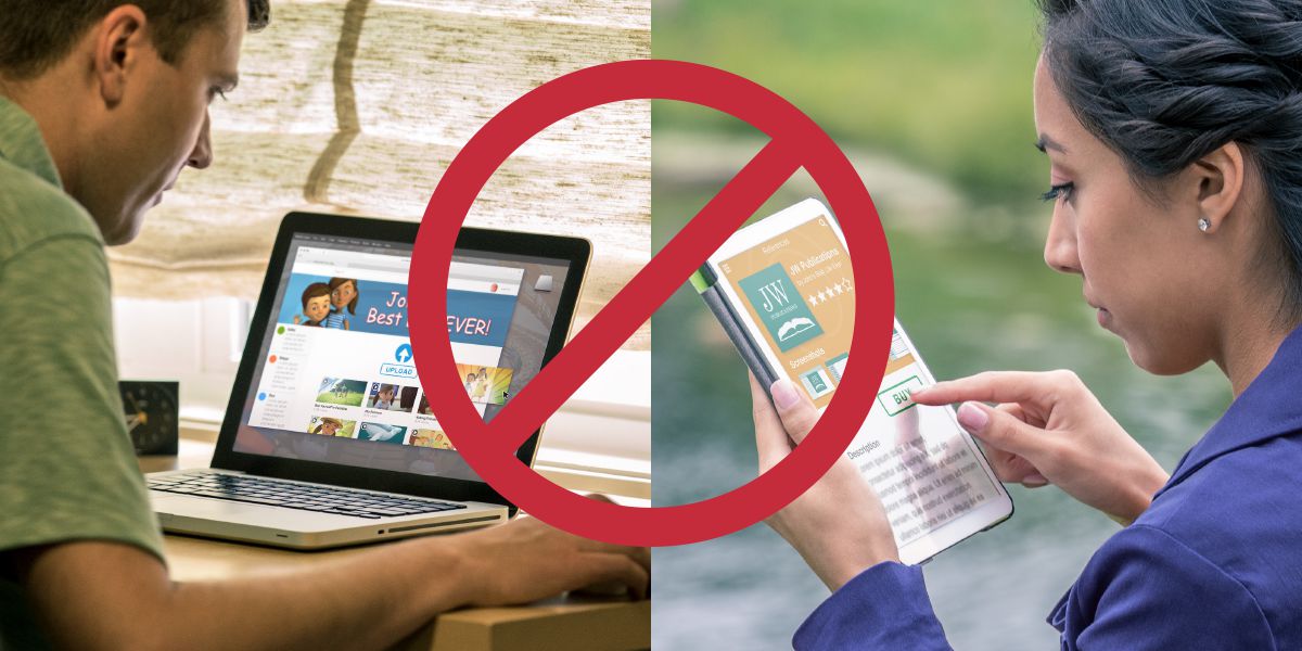 Jehovos liudytojų leidiniai yra saugomi autorių teisių įstatymo; jų negalima kelti į asmenines interneto svetaines