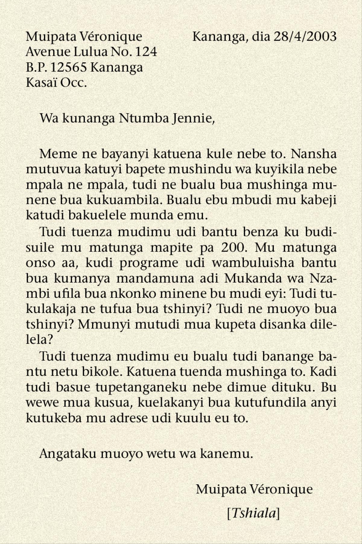 Tshimfuanyi mu dibeji 73