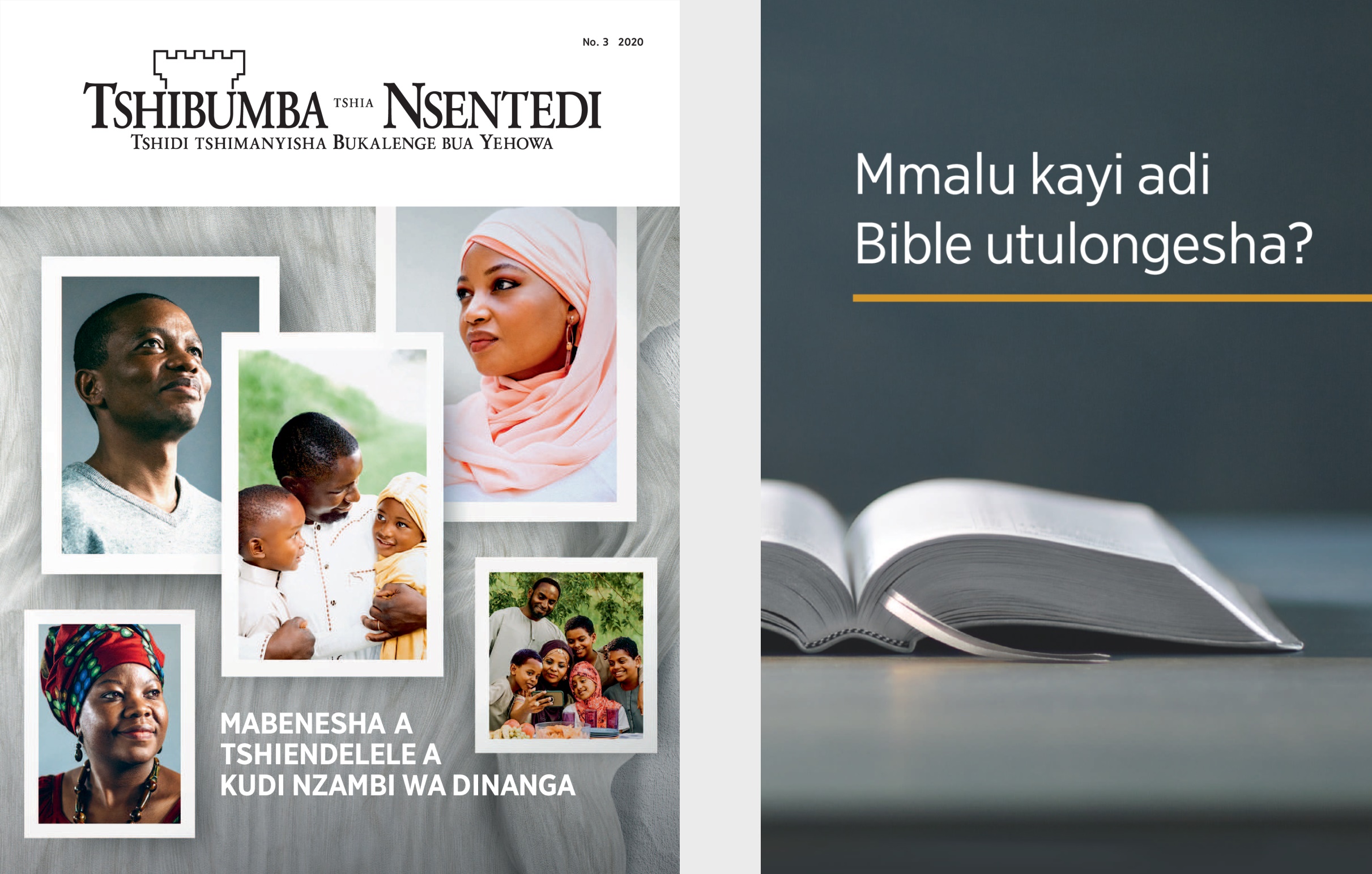 Mukanda wa ‘Mmalu kayi adi Bible utulongesha?’ ne ‘Tshibumba tshia Nsentedi’ No. 3 2020.