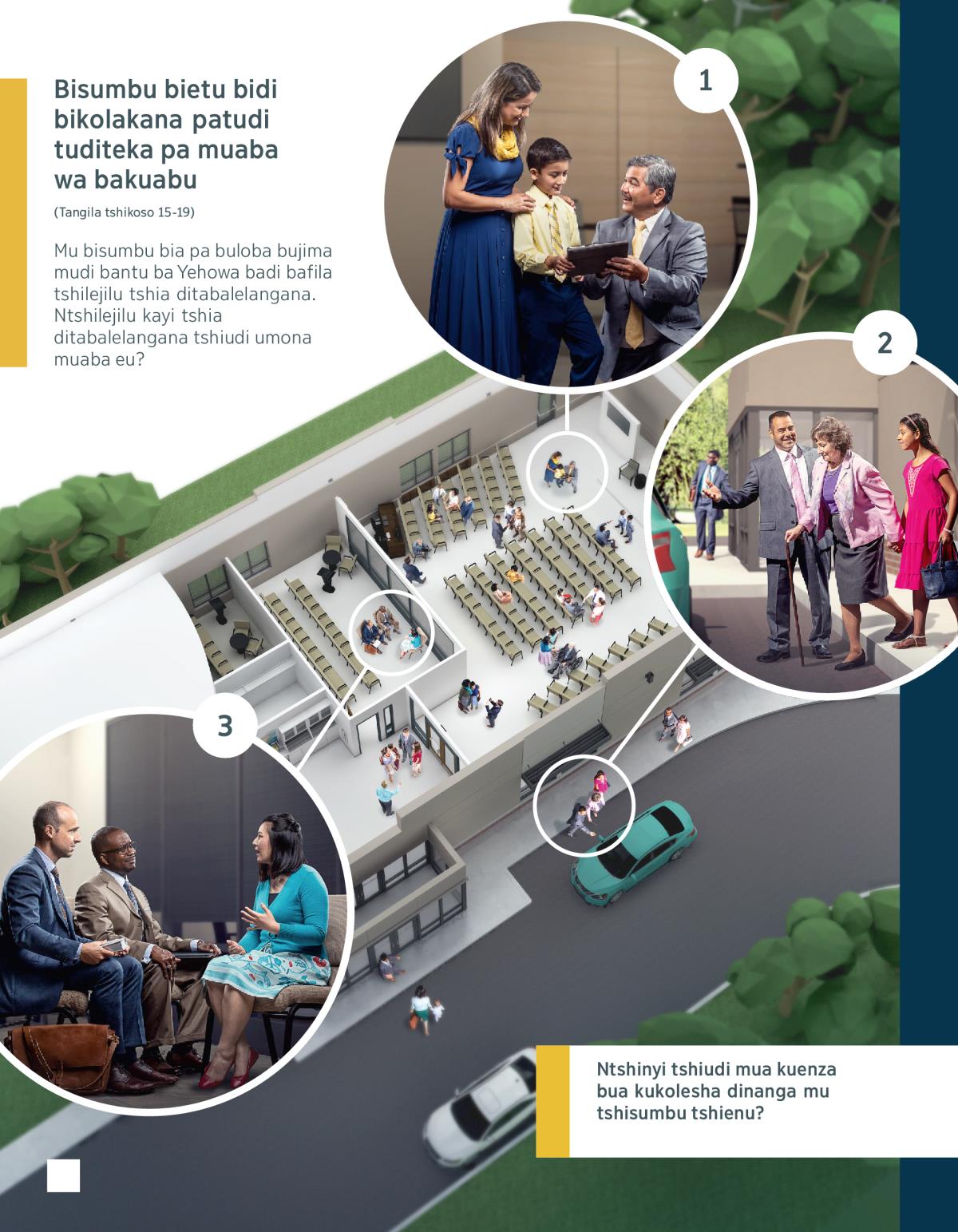 Mukulu uyukila ne muana wa balume ne mamuende; tatu ne muanende wa bakaji bambuluisha muanetu wa bakaji mukulakaje bua kufikaye ku mashinyi; bakulu babidi bateleja muanetu wa bakaji