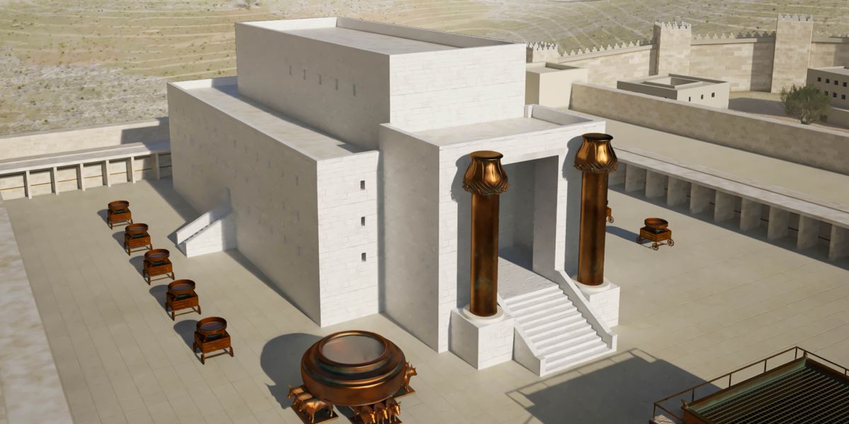 Foto wa ntempelo wa Solomo mukuatshila muulu.