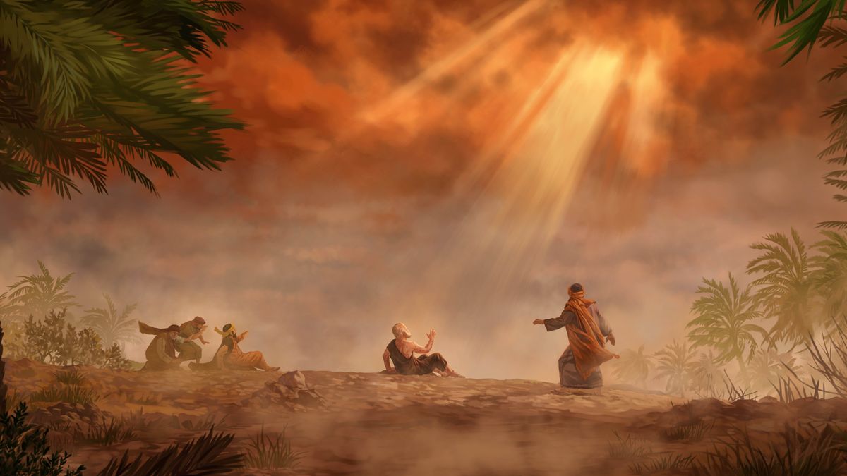 Bukenke bufumine mu matutu, butokeshe Yobo padi Yehowa uyukila nende. Elihu ne basambi ba Yobo basatu ba dishima bikale pabuipi apu, batangile.