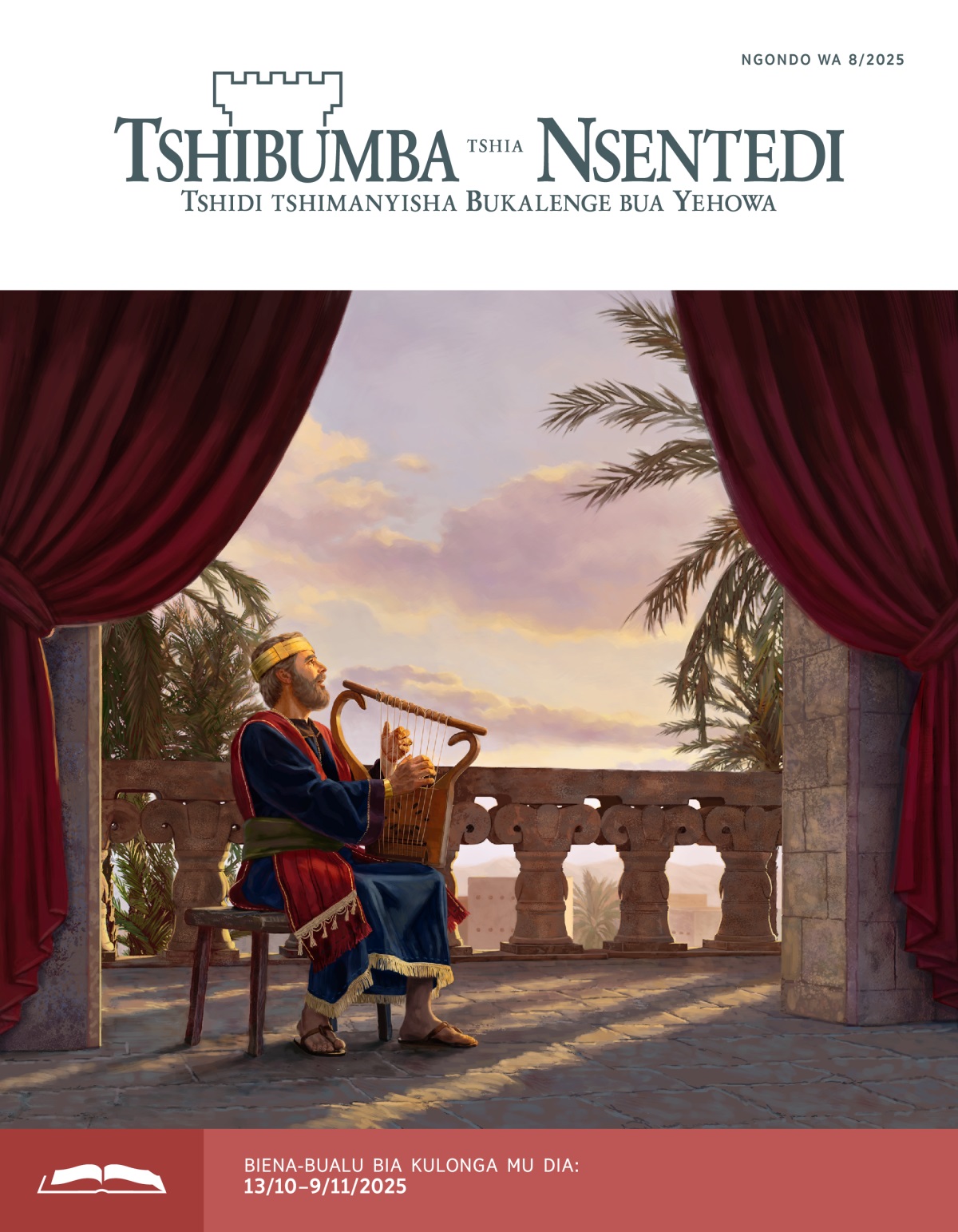 Mukalenge Davidi musombe mu lutanda kuulu kua nzubu, mukuate lunzenze wimba musambu.