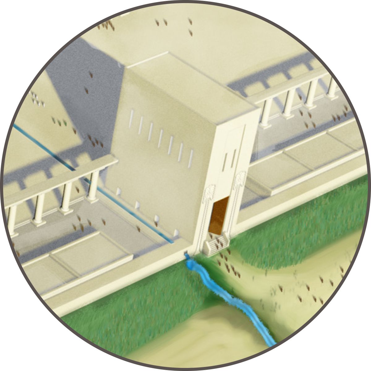 Vieni no tempļa ārējiem vārtiem Ecēhiēlam dotajā redzējumā