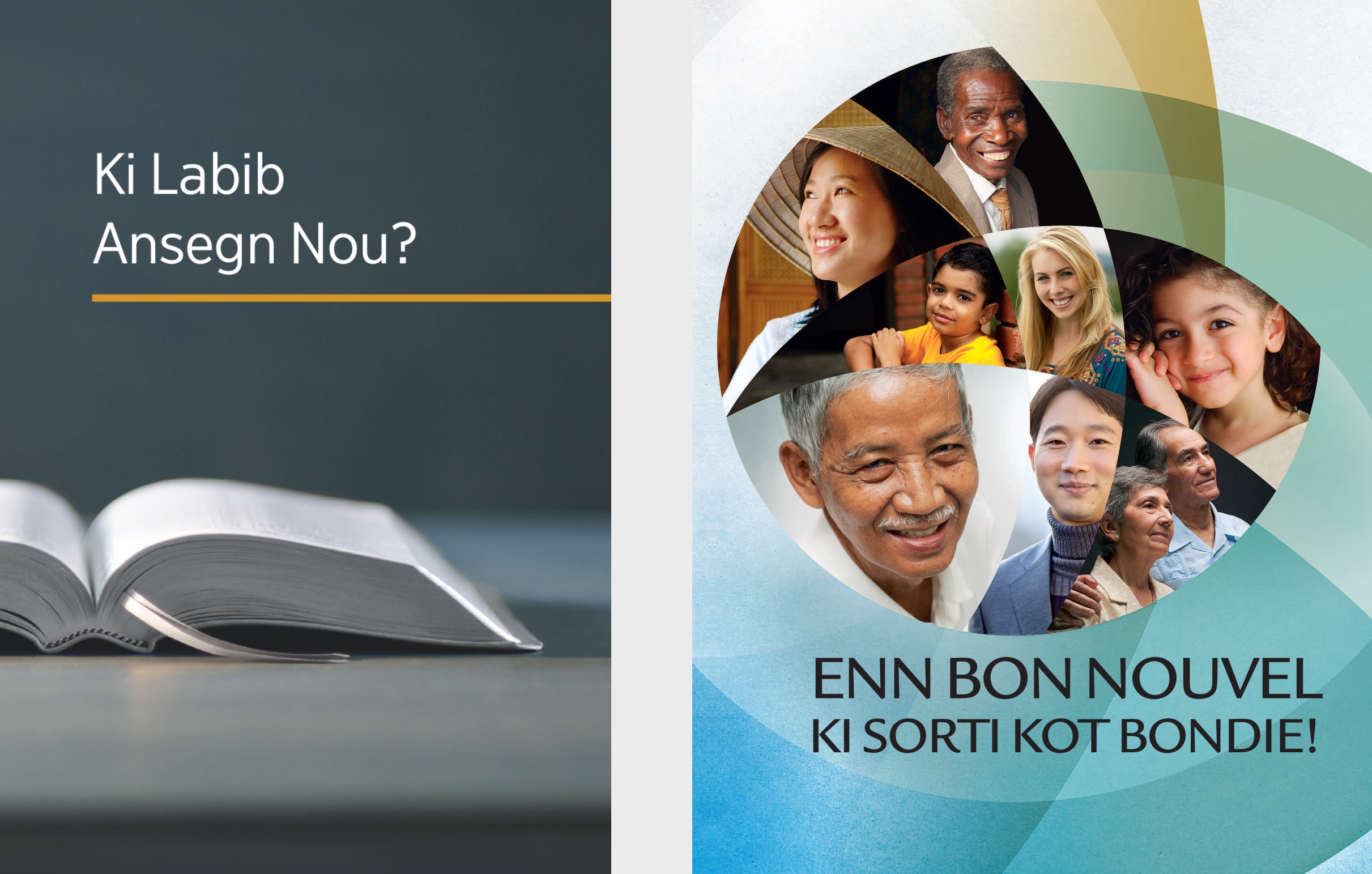 Liv ‘Ki Labib Ansegn Nou?’ ek brosir ‘Enn Bon Nouvel Ki Sorti Kot Bondie!’