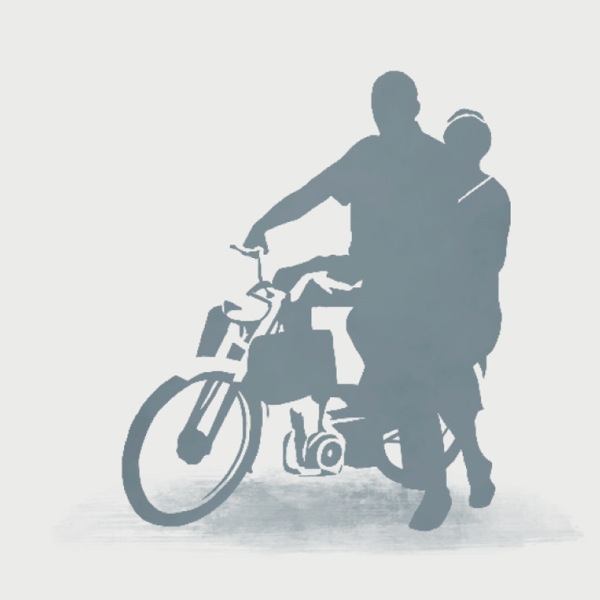 Enn koup missioner pe mont motosiklet