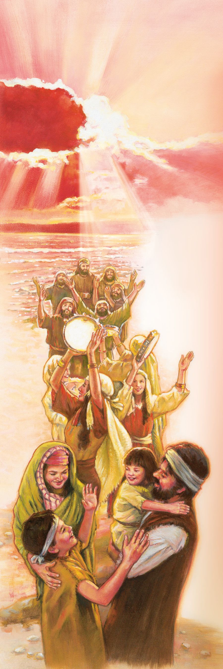 Israelita mihira sy mandihy ary misaotra an’i Jehovah rehefa tafampita ny Ranomasina Mena