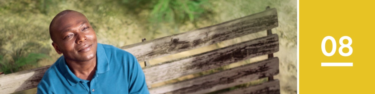 പാഠം 8. ഒരു ബെഞ്ചിൽ, ആകാശത്തേക്കു നോക്കിയിരിക്കുന്ന ഒരാൾ.