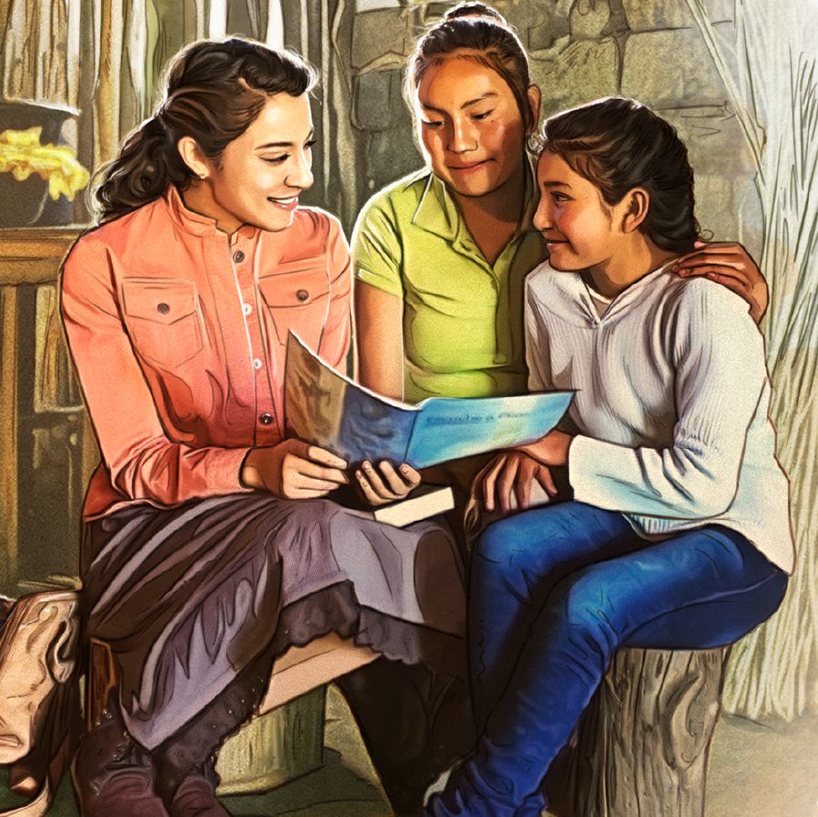 सेवाकार्य करताना एक बहीण