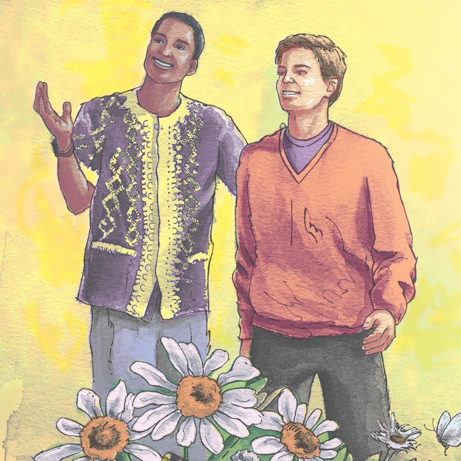 Żewġt irġiel fil-Ġenna tal-art