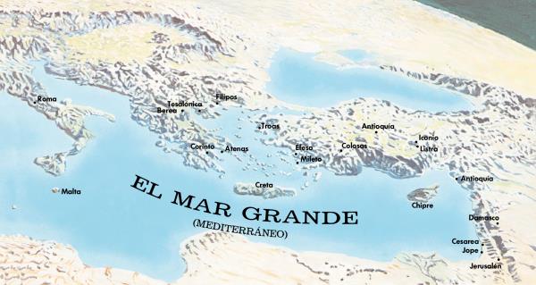 Mapa nu̱ú ni̱xi̱ka ta̱ Pablo xíʼin ta̱ Timoteo