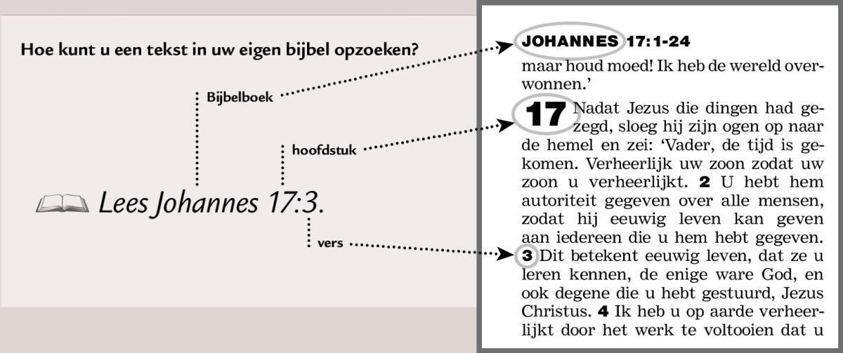Voorbeeld van een Bijbelverwijzing