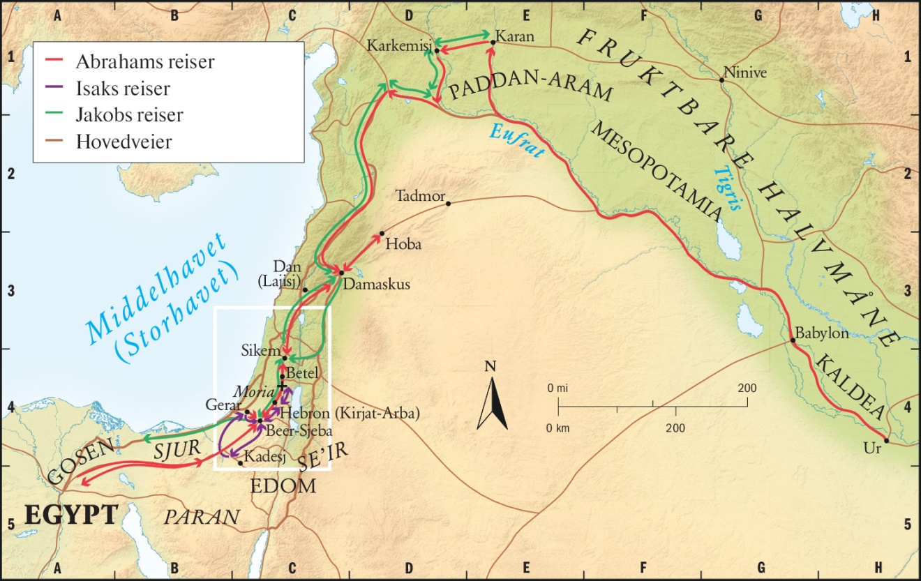 Patriarkene (oversiktskart)