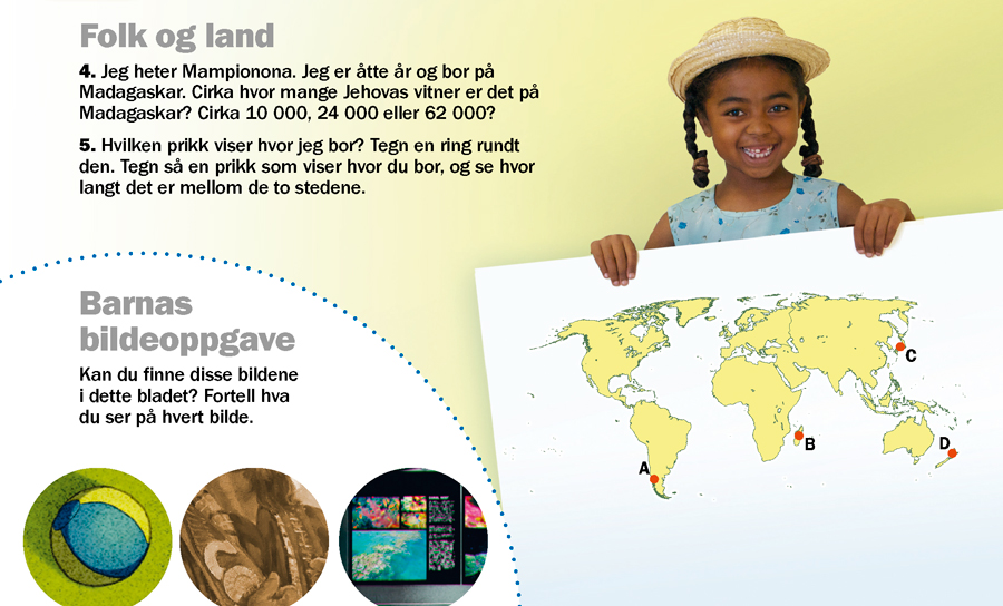 Våkn opp!, september 2012: Folk og land, Madagaskar og barnas bildeoppgave