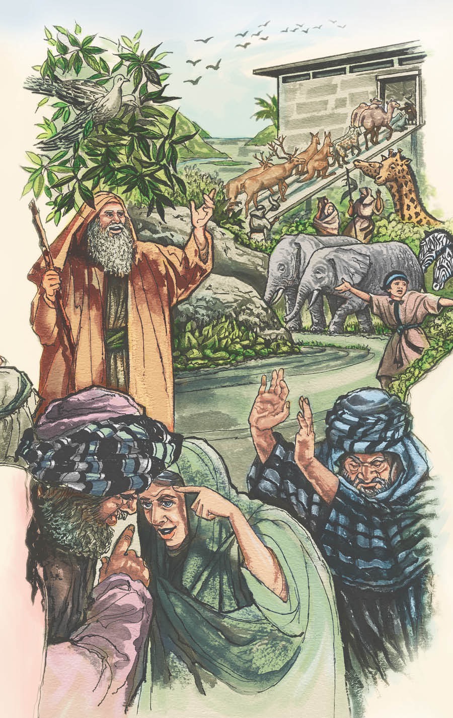 Ikke engang da Noah og familien hans førte dyrene inn i arken, ville de onde menneskene høre på det advarende budskapet