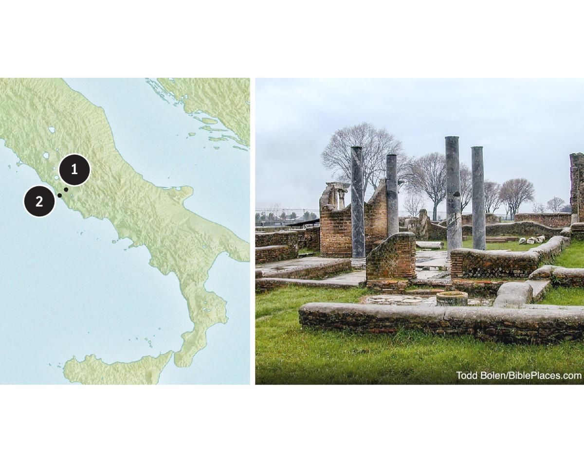 Synagoge i byen Ostia