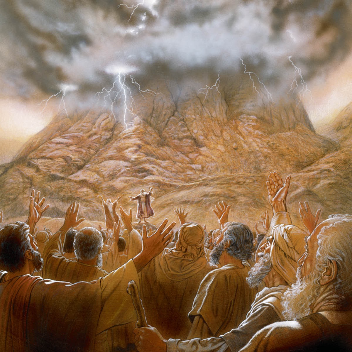 Moses og israelittene ved Sinai-fjellet