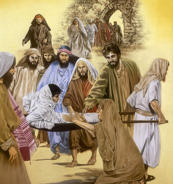 Jesus vekker opp en mann fra de døde